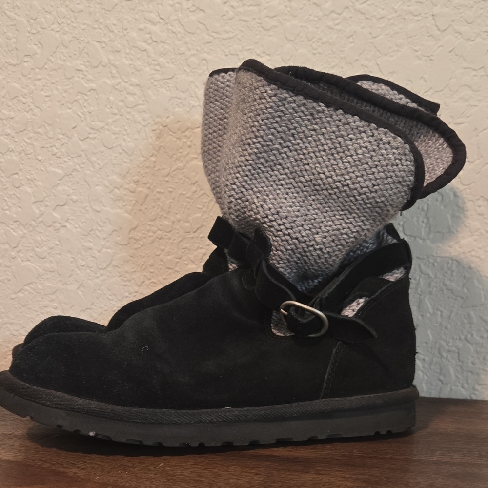 UGG 1005391 Nyla Women Wool Suede‎ Sheepskin Boot Black